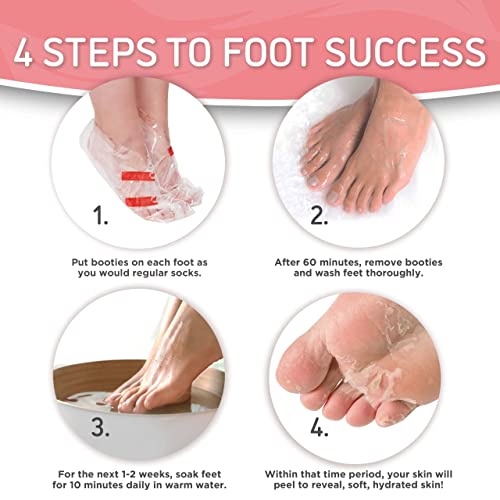 Soft Touch Foot Peel Mask - Pack of 2 Feet Peeling Masks for Dry, Cracked Hee...