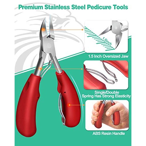Podiatrist Toenail Clippers, Professional Thick Toenail Clippers for Thick & ...