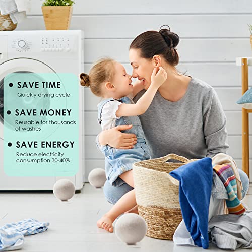 Wool Dryer Balls Organic 4 Pack XL,Laundry Dryer Balls,100% New Zealand Wool ...