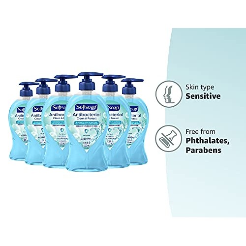 Softsoap Antibacterial Liquid Hand Soap Pump, Clean & Protect, Cool Splash - ...