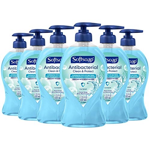 Softsoap Antibacterial Liquid Hand Soap Pump, Clean & Protect, Cool Splash - ...