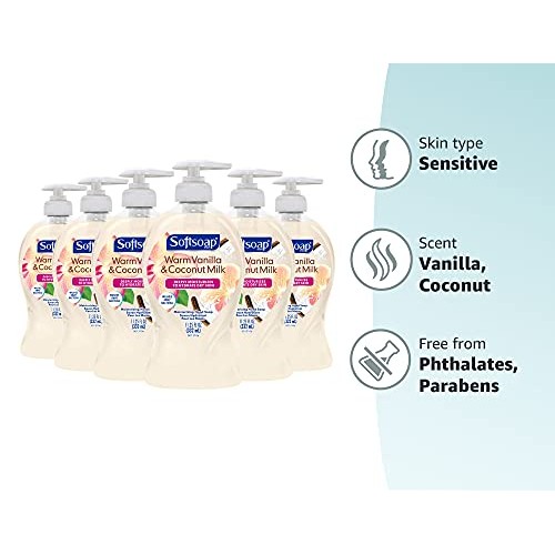 Softsoap Deeply Moisturizing Liquid Hand Soap Pump, Warm Vanilla & Coconut Mi...