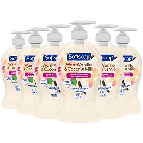 Softsoap Deeply Moisturizing Liquid Hand Soap Pump, Warm Vanilla & Coconut Mi...