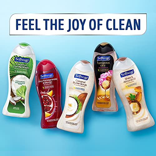 Softsoap Exfoliating Body Wash, Coconut Butter Scrub - 20 Fluid Ounce