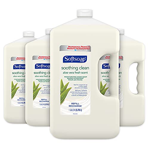 SOFTSOAP Hand Soap Refill Gallon (128 Fluid Ounces | Case of 4), Aloe Vera Fr...