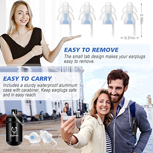 Small Ear Plugs for Sleeping Noise Cancelling, 2 Pairs Reusable Soft Silicone...