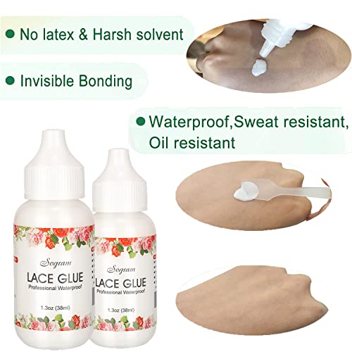 Wig Glue for Front Lace Wig, Sogram Hair Adhesive Glue Lace Front Wig Strong ...