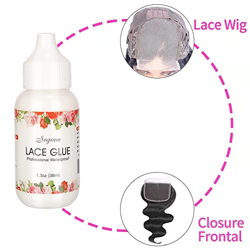 Wig Glue for Front Lace Wig, Sogram Hair Adhesive Glue Lace Front Wig Strong ...