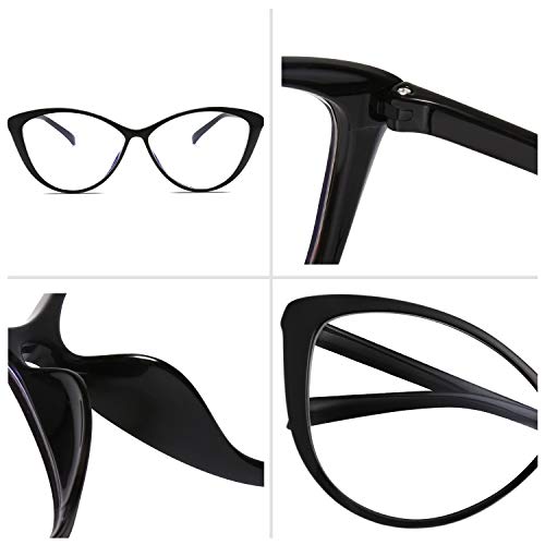 SOJOS Oversized Cateye Blue Light Blocking Glasses Women TR90 Lightweight Fra...