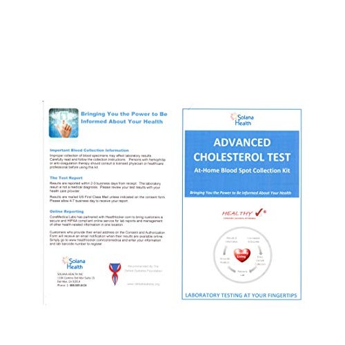 Best Home Cholesterol Test FDA Certified Complete Lipid Panel LDL, HDL and Tr...