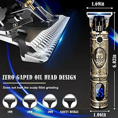 Hair Clippers for Men, Professional Hair Trimmer Zero Gapped T-Blade Trimmer ...