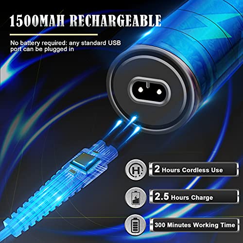 Hair Clippers for Men, Professional Hair Trimmer Zero Gapped T-Blade Trimmer ...