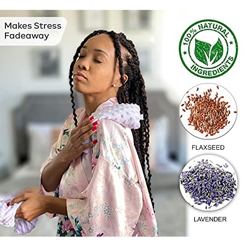 Lavender Eye Pillow Stress Relief Gifts for Women- Heated Eye Mask for Dry Ey...