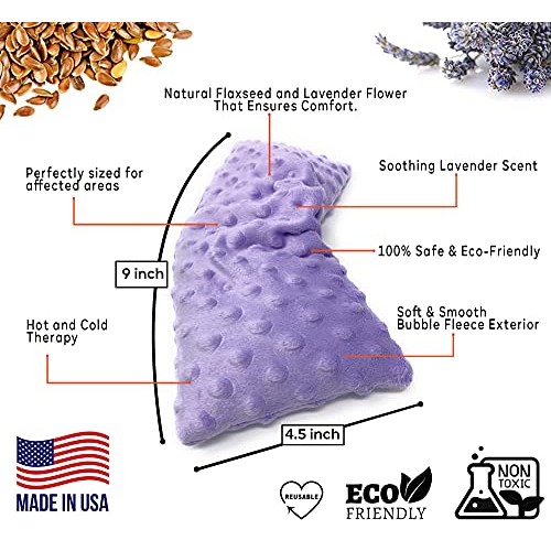 Lavender Eye Pillow Stress Relief Gifts for Women- Heated Eye Mask for Dry Ey...