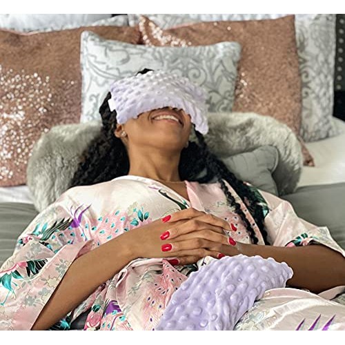 Lavender Eye Pillow Stress Relief Gifts for Women- Heated Eye Mask for Dry Ey...