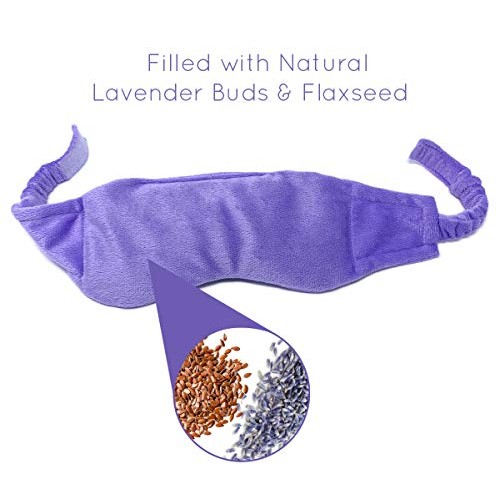 Weighted Lavender Eye Mask for Sleeping, Yoga, Dry Eyes, Headache, Migraine R...