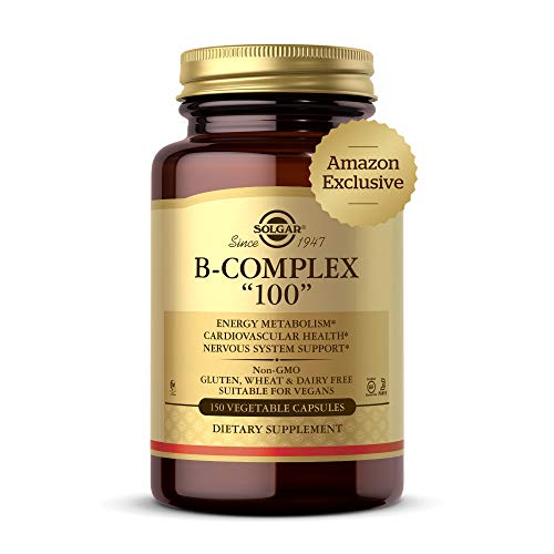 Solgar B-Complex"100", 150 Vegetable Capsules - Heart Health - Nervous System...