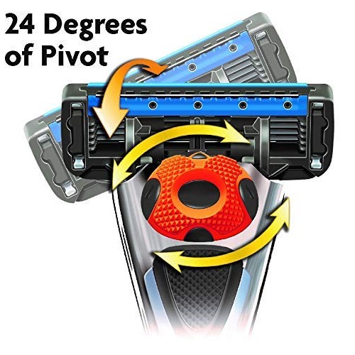 Amazon Brand - Solimo 5-Blade MotionSphere Razor for Men with Dual Lubricatio...