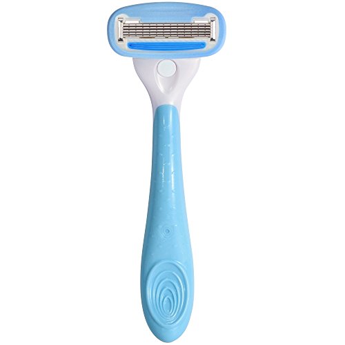 Amazon Brand - Solimo 5-Blade Razor for Women, Handle, 12 Cartridges & Shower...