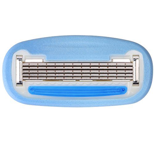 Amazon Brand - Solimo 5-Blade Razor for Women, Handle, 12 Cartridges & Shower...