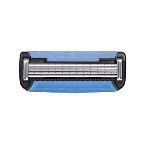 Amazon Brand - Solimo 5-Blade Razor Refills for Men with Dual Lubrication and...