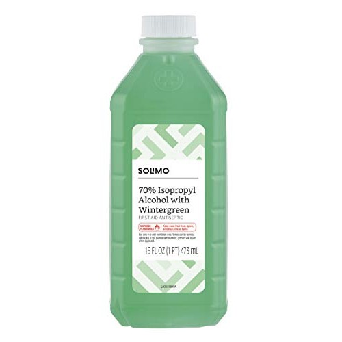 Amazon Brand - Solimo 70% Isopropyl Alcohol First Aid Antiseptic with Winterg...