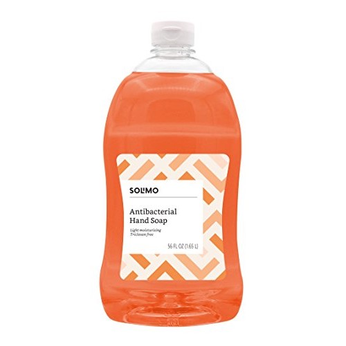 Amazon Brand - Solimo Antibacterial Liquid Hand Soap Refill, Light Moisturizi...