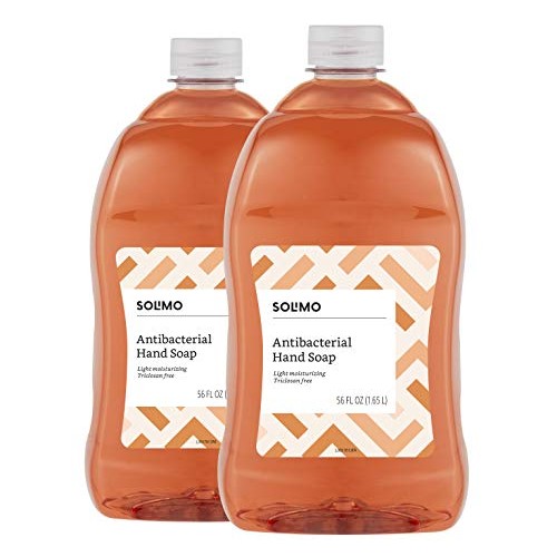 Amazon Brand - Solimo Antibacterial Liquid Hand Soap Refill, Light Moisturizi...