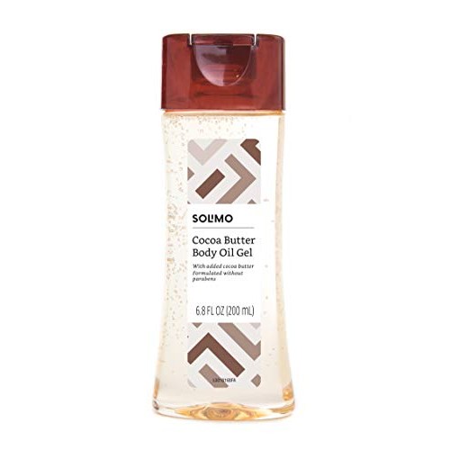 Amazon Brand - Solimo Body Oil Gel with Cocoa Butter, Paraben Free, 6.8 Fluid...