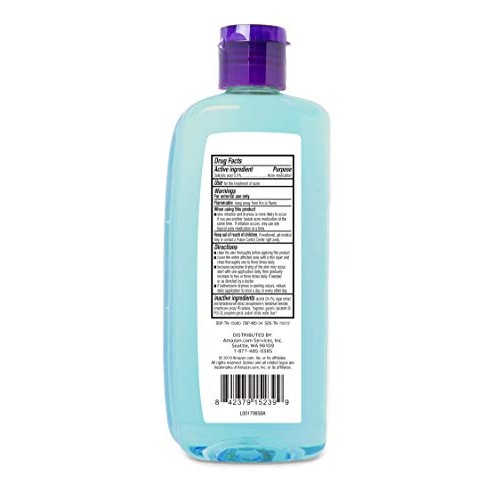 Amazon Brand - Solimo Deep Cleaning Astringent for Sensitive Skin, Salicylic ...