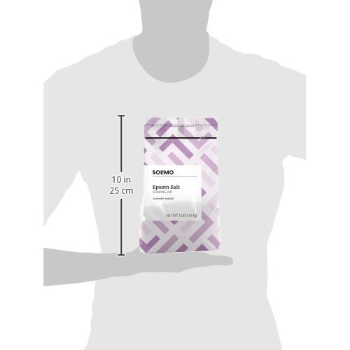 Amazon Brand - Solimo Epsom Salt Soaking Aid, Lavender Scented, 3 Pound