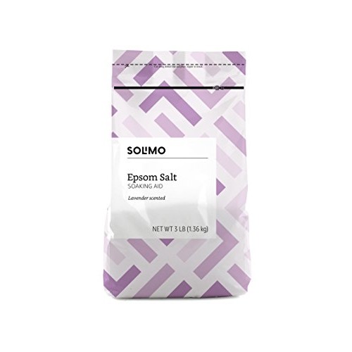 Amazon Brand - Solimo Epsom Salt Soaking Aid, Lavender Scented, 3 Pound
