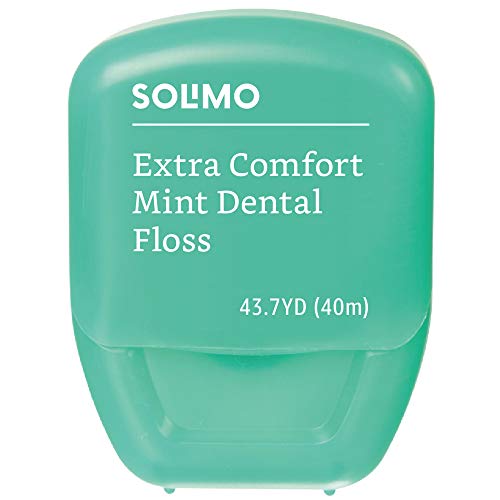 Amazon Brand - Solimo Extra Comfort Mint Dental Floss, 40 M