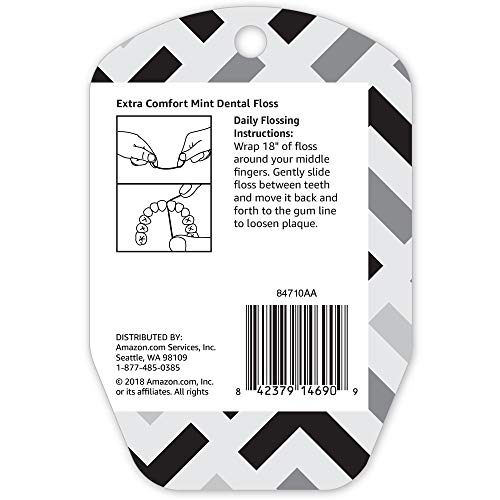 Amazon Brand - Solimo Extra Comfort Mint Dental Floss, 40 M