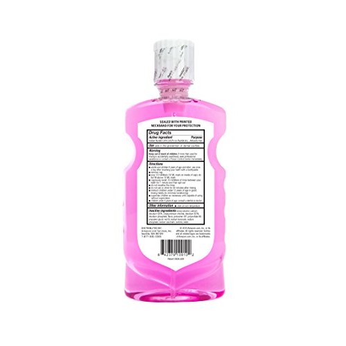 Amazon Brand - Solimo Kids Anticavity Fluoride Rinse, Alcohol Free, Bubble Gu...