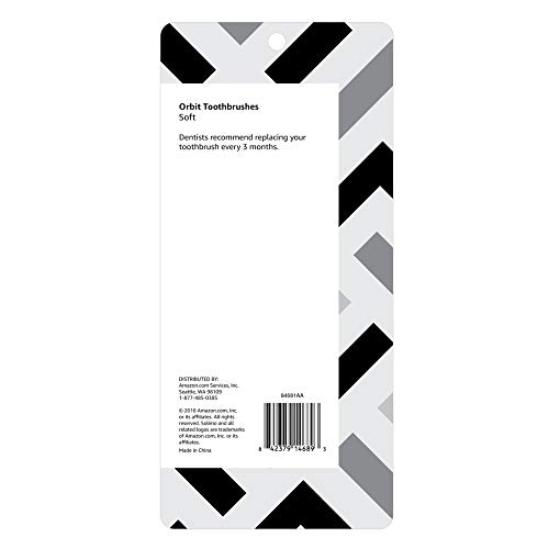 Amazon Brand - Solimo Orbit Toothbrushes, 4 Count