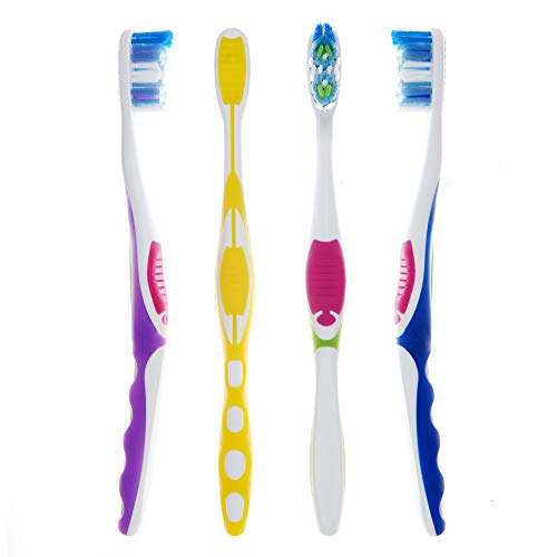 Amazon Brand - Solimo Orbit Toothbrushes, 4 Count