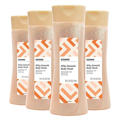 Amazon Brand - Solimo Silky Smooth Body Wash, Peach and Orange Blossom Scent,...