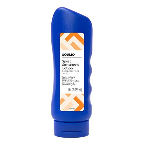 Amazon Brand - Solimo Sport Sunscreen Lotion, SPF 30, Reef Friendly (Octinoxa...