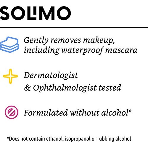 Solimo Make Up Remover Wipes, Night Calming, 25ct (Pack of 2)