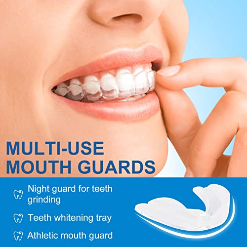 Mouth Guard, 4 PCS Moldable Mouth Guard for Clenching Teeth at Night, Sport A...