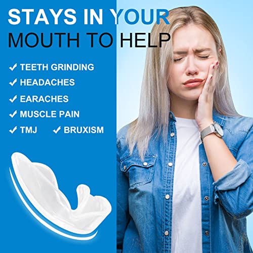 Mouth Guard, 4 PCS Moldable Mouth Guard for Clenching Teeth at Night, Sport A...