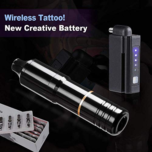 Solong Tattoo Pen Kit Rotary Tattoo Gun Machine with Wireless Tattoo Power Su...