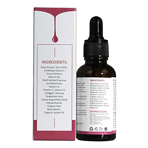 Rose Essential Oil, Face Rose Oil, Moisturizer Rose Oil, Anti Ageing & Anti W...