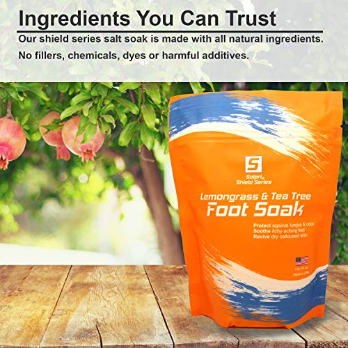 Solpri Shield Lemongrass & Tea Tree Foot Salt Soak for Fungus Athlete's Foot ...