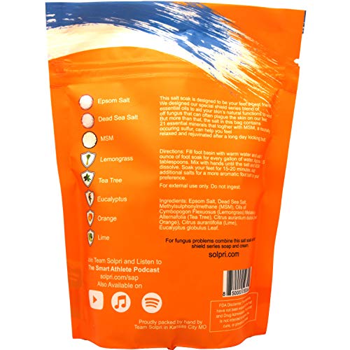 Solpri Shield Lemongrass & Tea Tree Foot Salt Soak for Fungus Athlete's Foot ...
