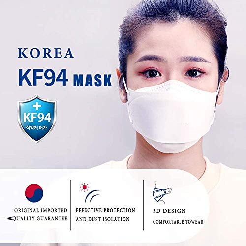 (Pack of 10) KF94 Korea White Disposable Face Protective Masks for Adult, 10 ...