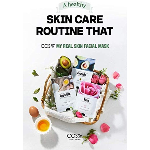 SoltreeBundle 16 Sheets Korean My Real Skin Facial Mask (16 types) Hydrating ...