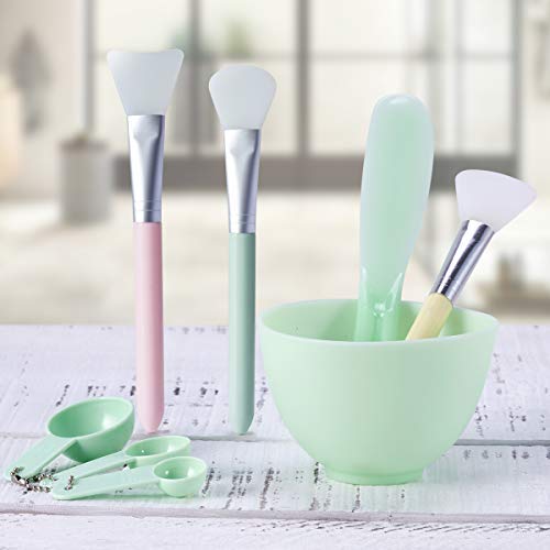 [Plastics Free]SOMIER Silicone DIY Face Mask Mixing Bowl Set Mud Clay Facial ...