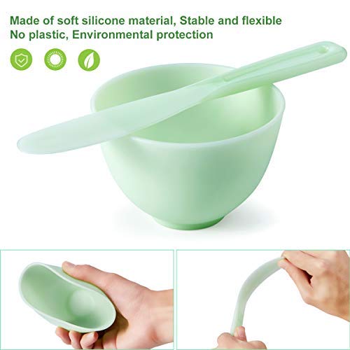 [Plastics Free]SOMIER Silicone DIY Face Mask Mixing Bowl Set Mud Clay Facial ...